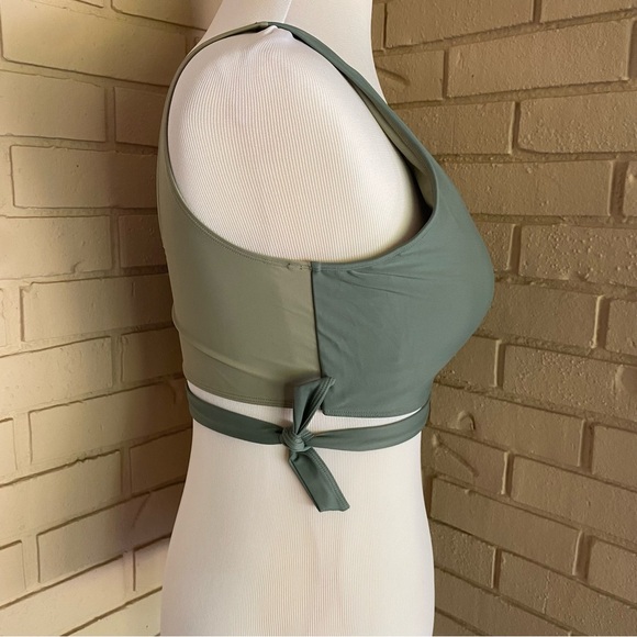NWT Summersalt Perfect Wrap Bikini Top Green Size 1X NEW Beach Vacation Travel - Picture 6 of 9